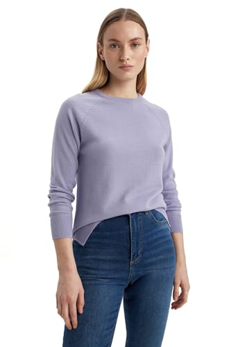 DeFacto Pullover Damen Langarm Blusen & Tuniken - Pullover Damen Winter Sweater Regular Fit Crew Neck von DeFacto