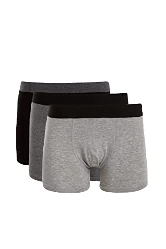 DeFacto gestrickt Boxershorts für Herren - Weich und Atmungsaktiv Unterhosen Pack für Männer Black,XXL von DeFacto