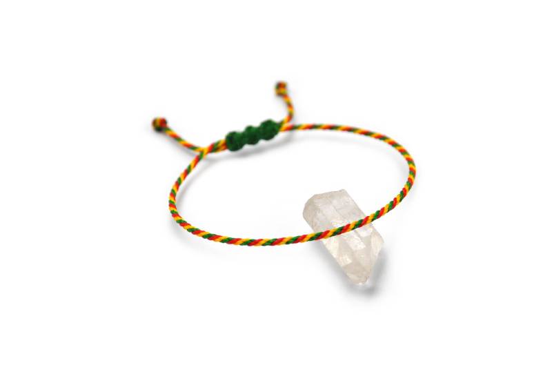 Seil Armband Grün Rot Gelb | 2 Mm Dünnes Rundseil Geflochten Mit Wachsfaden Schiebeknoten Und Wasserdicht #p2 von DeFilEnBracelet