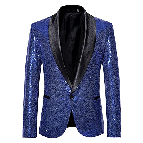 DeHolifer Anzug Herren Jacke Pailletten Anzugjacke Abendessen Hochzeit Sakko Herren Slim Fit Blazer Männer Anzug Party Anzüge für Herren Hochzeitsanzug Kostüm Herrenanzug von DeHolifer