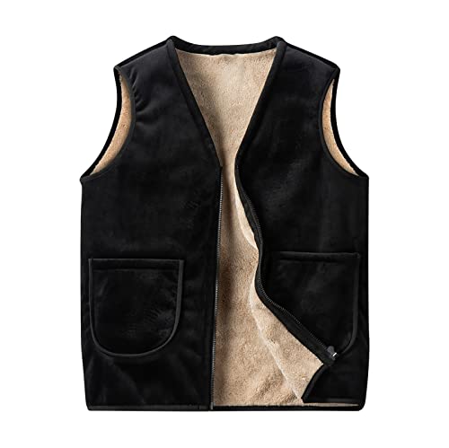 DeHolifer Fleeceweste Armellose Weste Herren Schwarz Winter Herbst Steppweste Fleece Weste Outdoor Warm Arbeitsweste Hemd Winterjacke Leichte Strickweste Streetwear Bodywarmer DeHolifer Fleeceweste Armellose Weste Herren Schwarz Winter Herbst Steppweste Fleece Weste Outdoor Warm Arbeitsweste Hemd Winterjacke Leichte Strickweste Streetwear Bodywarmer von DeHolifer