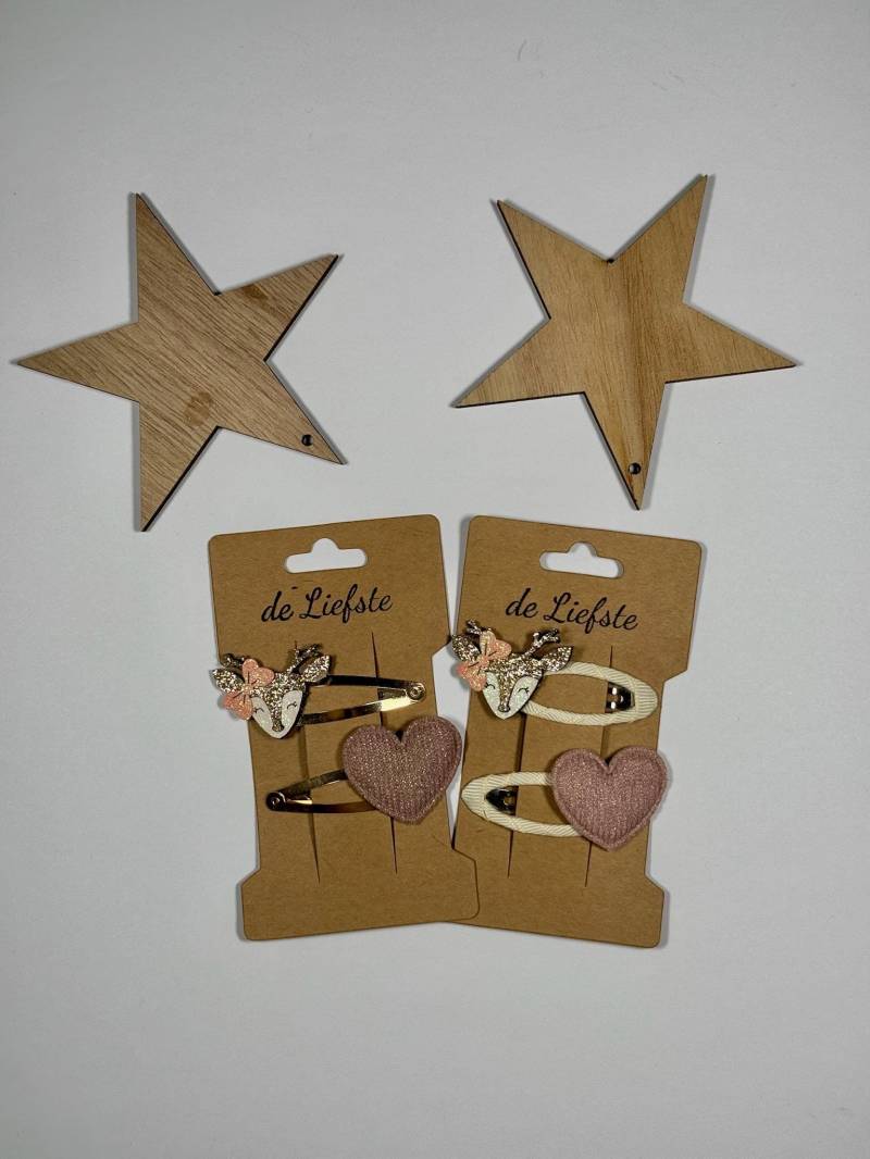 Haarspangen Kinder Mädchen Glitzer Reh Und Herz von DeLiefsteDE