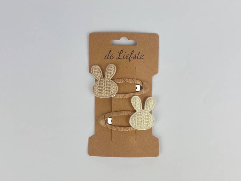 Haarspangen Kinder Mädchen Hasen Zu Ostern in Beige von DeLiefsteDE