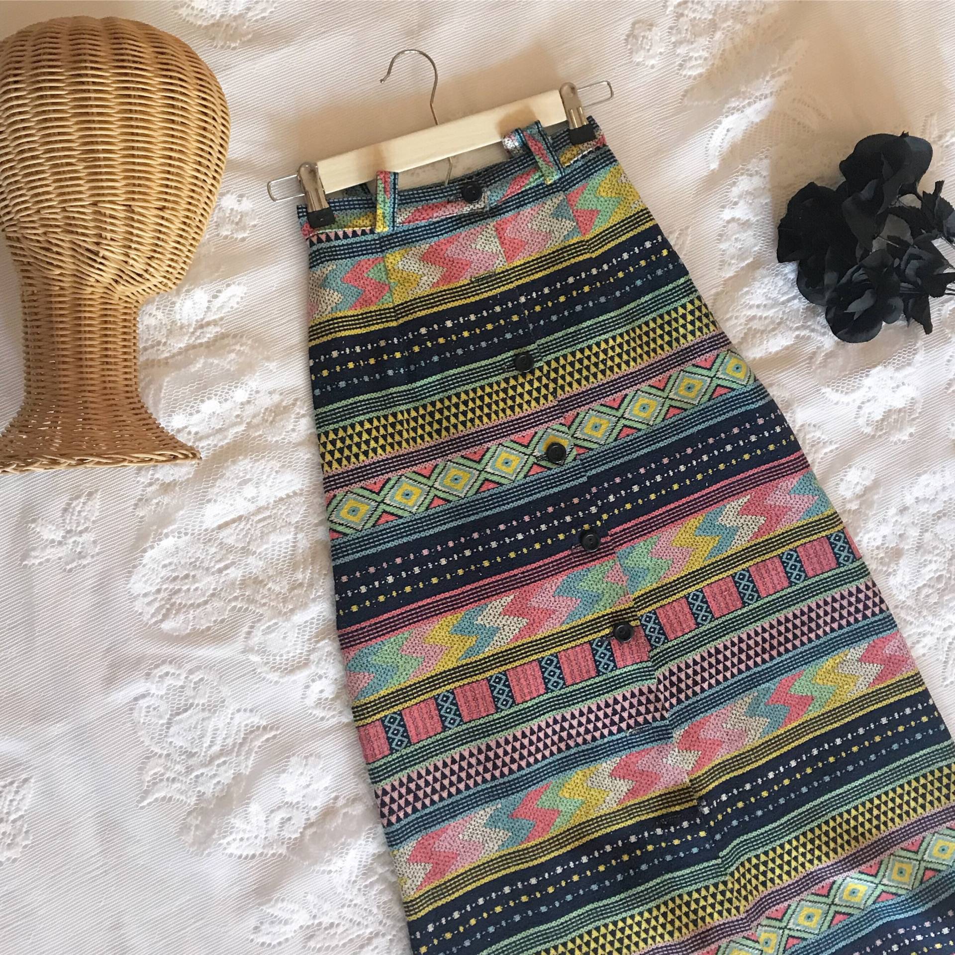 Vintage 1970Er Jahre Peerless Of Boston Boho Maxi Rock von DeMiPuNkVintage