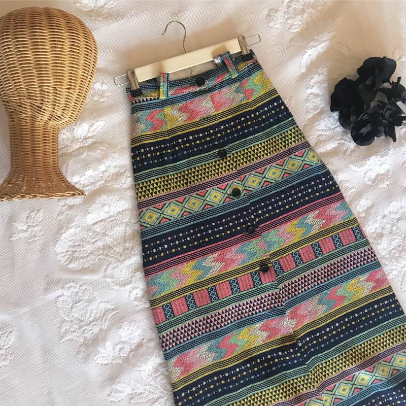 Vintage 1970Er Jahre Peerless Of Boston Boho Maxi Rock von DeMiPuNkVintage