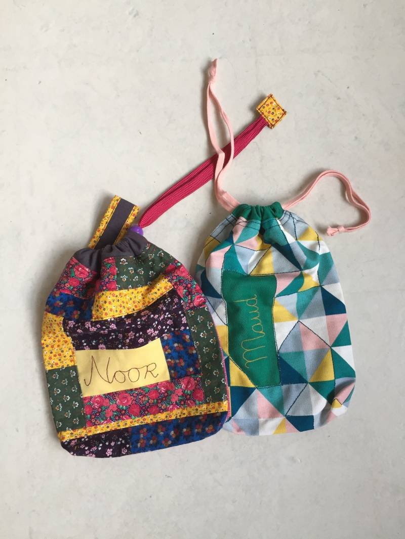 Mit Namen-Kinderkrippe Tasche-Gym Bag Bunt Personalisierte Tasche Mit Namen-Kinderkrippe Tasche-Gym Bag Bunt Personalisierte Tasche von DeMonkMarijke