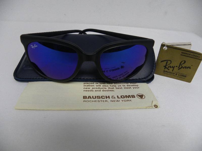 Neue Alte B & L Ray-Ban Cats 1000 Matt Schwarz G-15 Blaue Spiegel Sonnenbrille Usa Nos von DeRoom