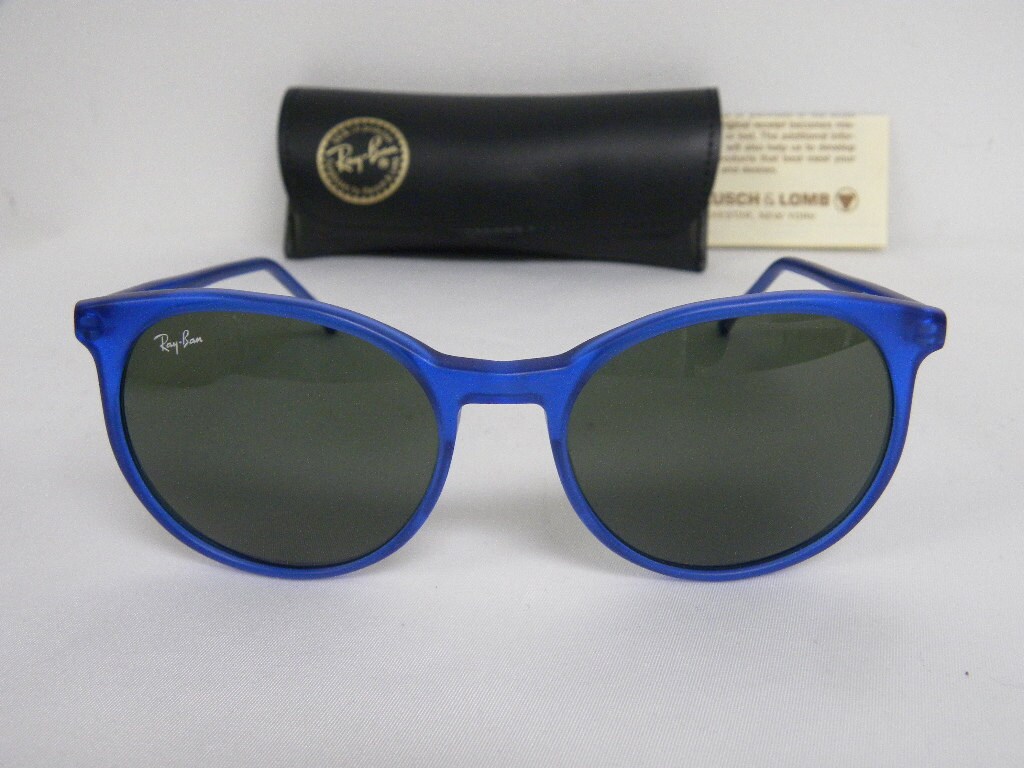 Neue Alte B & L Ray Ban Traditionals Style C Matte Blau W0667 Runde Sonnenbrillen Usa Nos von DeRoom