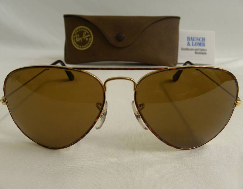 Neue Vintage B & L Ray Ban Große Metall Schildkröte Gold B-15 Braun 58 Mm Pilotenbrille Usa von DeRoom