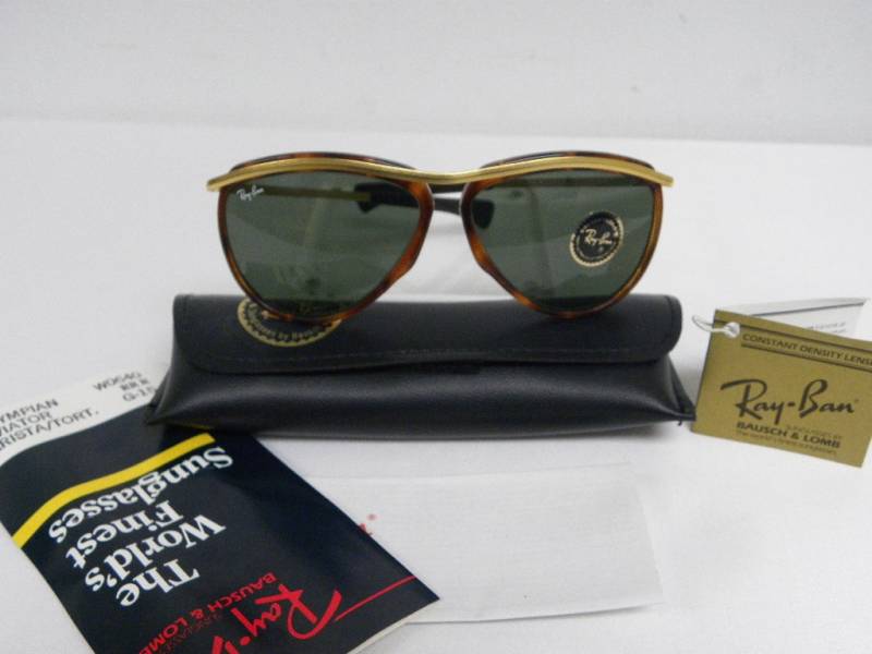Neue Vintage B & L Ray Ban Olympian Aviator Arista Gold Schildkröte W0640 Sonnenbrille Usa von DeRoom