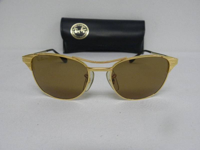 Neue Vintage B & L Ray Ban Signet Gold Schildkröte B-20 Chromax Sonnenbrille Usa von DeRoom