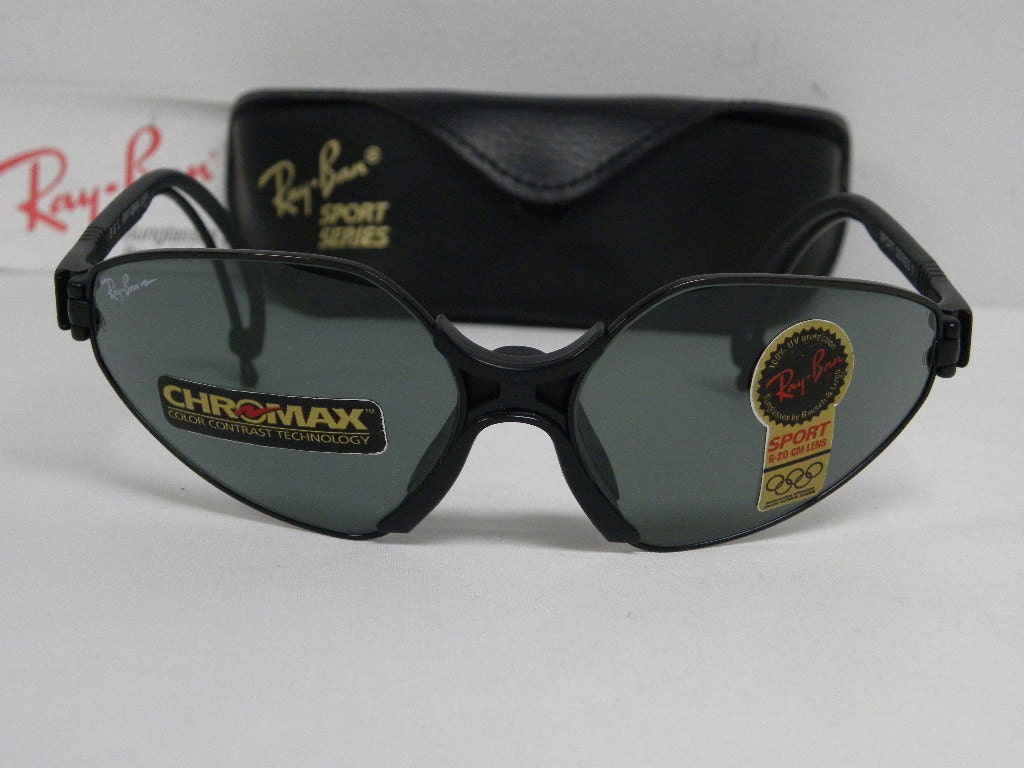 Neue Vintage B & L Ray-Ban Sport Serie 1 G - 20 cm Chromax Objektive W1736 Sonnenbrille Nos Wrap von DeRoom