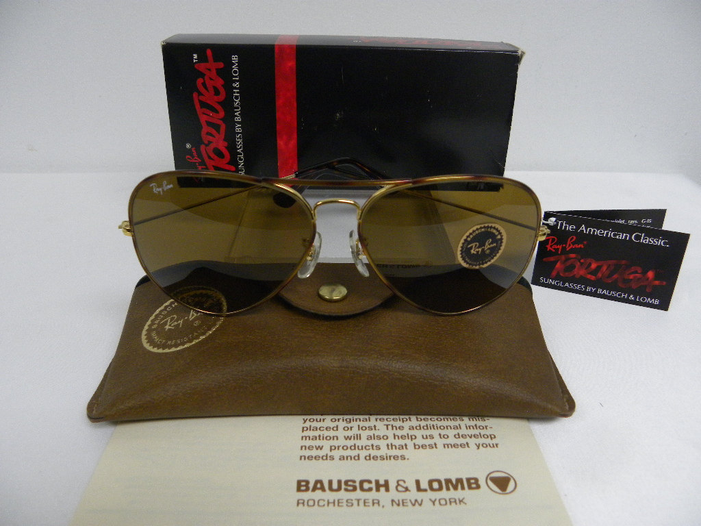 Neue Vintage B & L Ray Verbieten Tortuga Große Metal Ii Gold Schildkröte B-15 Braun 62mm Aviator Sonnenbrille Usa von DeRoom