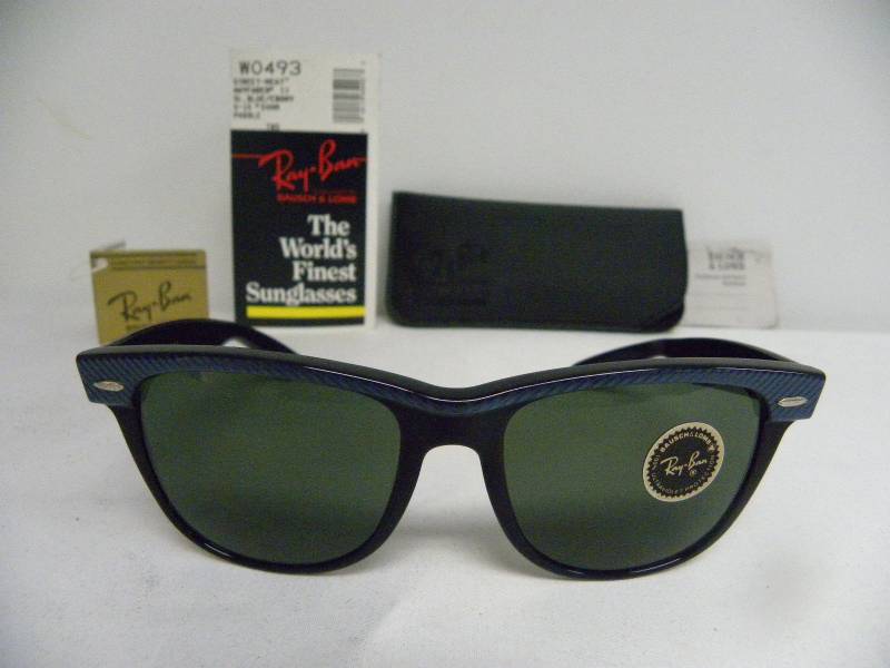 Neue Vintage B&l Ray Ban Street Neat Wayfarer Ii Sl Blau Ebenholz W0493 54mm Sonnenbrille Usa Neue Alte Lager von DeRoom