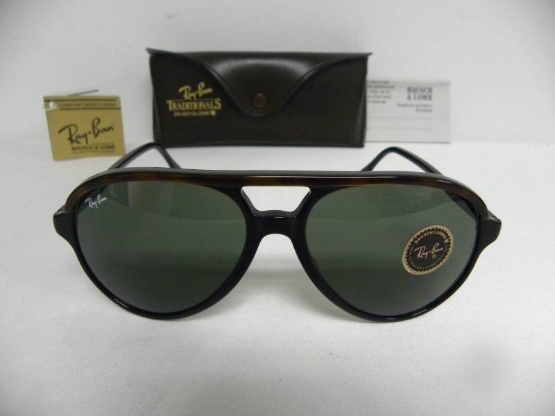 Neue Vintage B&l Ray Ban Traditionals Stil Eine Schildkröte Schwarz L1668 Aviator Sonnenbrille Usa von DeRoom