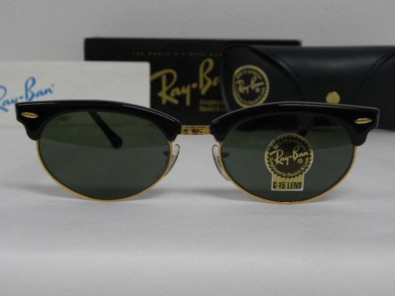 Neuen Jahrgang B & L Ray Ban Clubmaster Oval Schwarz G-15 W1263 Wayfarer Sonnenbrille Usa Eingestellt von DeRoom