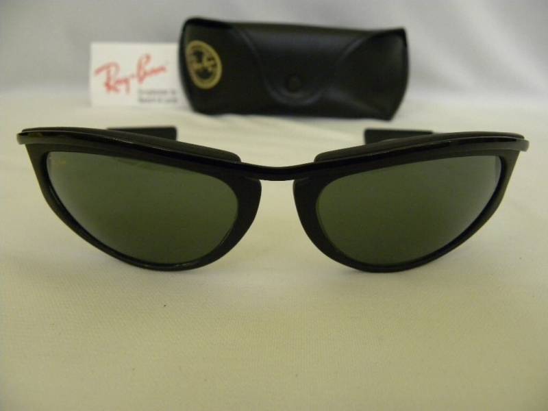 Neuen Jahrgang B & L Ray Ban Olympian V Schwarz Oval W1976 Predator Wickeln Sonnenbrille Usa Nos von DeRoom