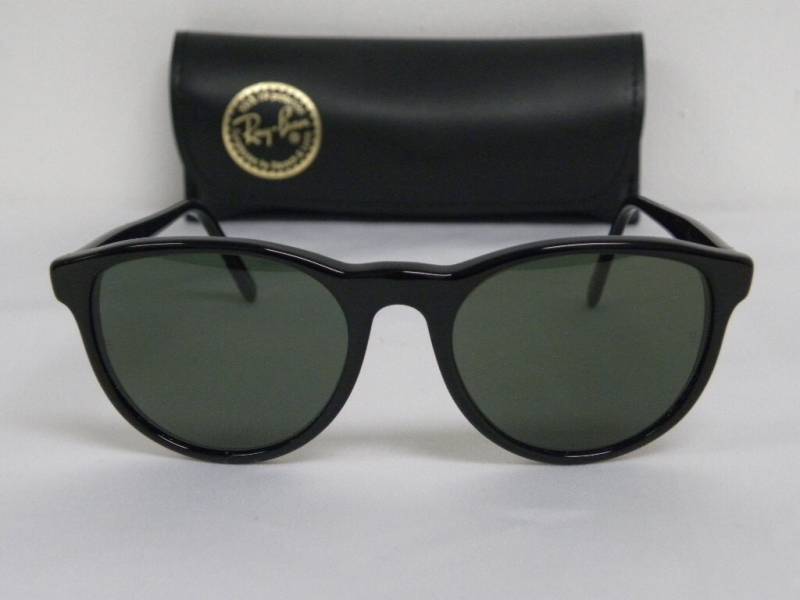New Vintage B & L Ray Ban Celebrities San Francisco Black Round W1900 Cats Wayfarer Sunglasses Usa von DeRoom