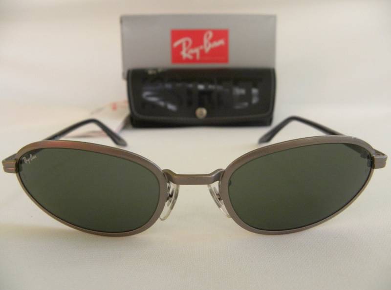 New Vintage B&l Ray Ban Sidestreet 1998 Metal Cat Matte Steel Grau G-15 W2852 Aviator Sonnenbrille Usa von DeRoom
