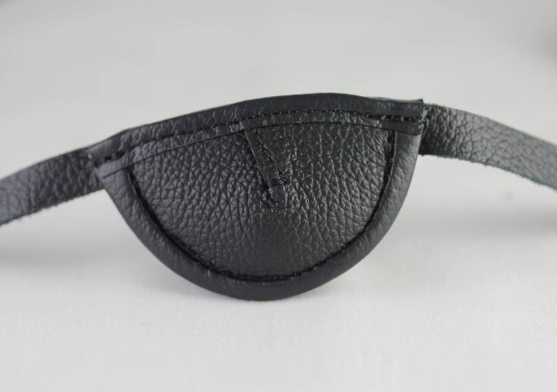 Slim, Convex, Black, Eyepatch - Leder Augenklappe von DeSantisLeatherGoods