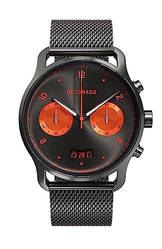 DeTomaso SORPASSO Chrono Gray ORANGE Herren-Armbanduhr Analog Quarz Milanese Armband Grau DeTomaso SORPASSO Chrono Gray ORANGE Herren-Armbanduhr Analog Quarz Milanese Armband Grau von DeTomaso