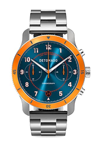 DeTomaso Venture Chronograph Limited Edition Blue ORANGE - Stainless Steel SI von DeTomaso