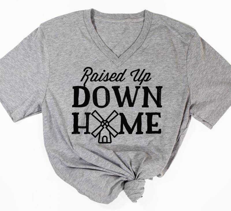 Angehoben Nach Unten Hause Unisex Vneck T Shirt von DeVuTees