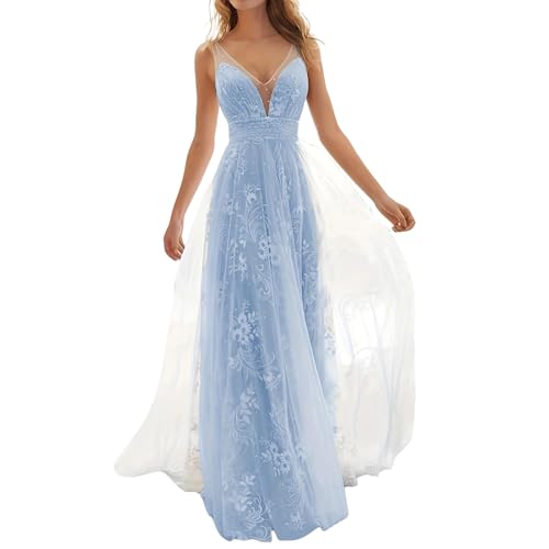 DeaAmyGline Abendkleid Damen Lang Hochzeitskleid Spitzen V Ausschnitt Kleider Festlich Elegant Brautkleid Brautjungfernkleider Abendkleider Elegant Hochzeit Gast Ballkleid Partykleid DeaAmyGline Abendkleid Damen Lang Hochzeitskleid Spitzen V Ausschnitt Kleider Festlich Elegant Brautkleid Brautjungfernkleider Abendkleider Elegant Hochzeit Gast Ballkleid Partykleid von DeaAmyGline