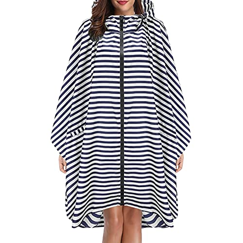 DeaAmyGline Regenjacke Damen Herren Regenponcho Regenmantel Wasserdicht Leichte Regenbekleidung mit Kapuze Regencape Jacke Regen Poncho Cape für Outdoor Fahrrad Motorrad Camping Wandern von DeaAmyGline