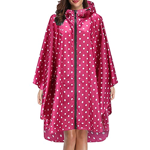 DeaAmyGline Regenjacke Damen Herren Regenponcho Regenmantel Wasserdicht Leichte Regenbekleidung mit Kapuze Regencape Jacke Regen Poncho Cape für Outdoor Fahrrad Motorrad Camping Wandern von DeaAmyGline