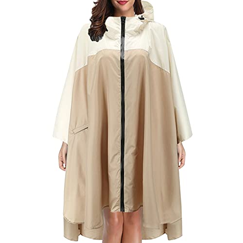 DeaAmyGline Regenjacke Damen Herren Regenponcho Regenmantel Wasserdicht Leichte Regenbekleidung mit Kapuze Regencape Jacke Regen Poncho Cape für Outdoor Fahrrad Motorrad Camping Wandern von DeaAmyGline