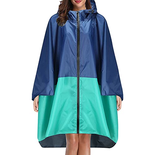 DeaAmyGline Regenjacke Damen Herren Regenponcho Regenmantel Wasserdicht Leichte Regenbekleidung mit Kapuze Regencape Jacke Regen Poncho Cape für Outdoor Fahrrad Motorrad Camping Wandern von DeaAmyGline