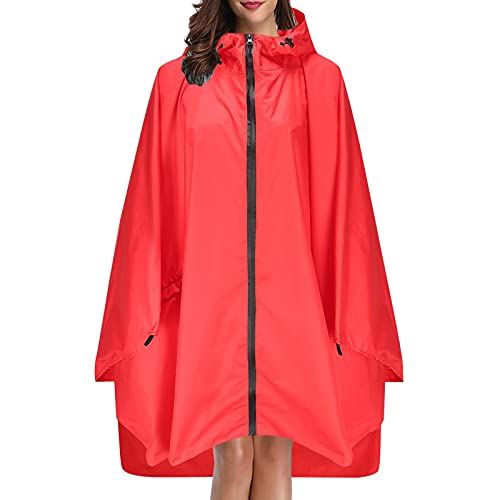 DeaAmyGline Regenjacke Damen Herren Regenponcho Regenmantel Wasserdicht Leichte Regenbekleidung mit Kapuze Regencape Jacke Regen Poncho Cape für Outdoor Fahrrad Motorrad Camping Wandern von DeaAmyGline