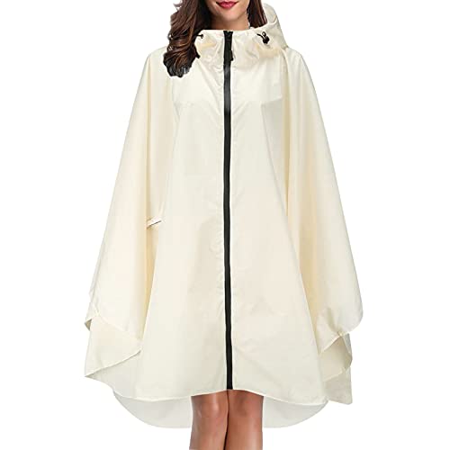 DeaAmyGline Regenjacke Damen Herren Regenponcho Regenmantel Wasserdicht Leichte Regenbekleidung mit Kapuze Regencape Jacke Regen Poncho Cape für Outdoor Fahrrad Motorrad Camping Wandern von DeaAmyGline