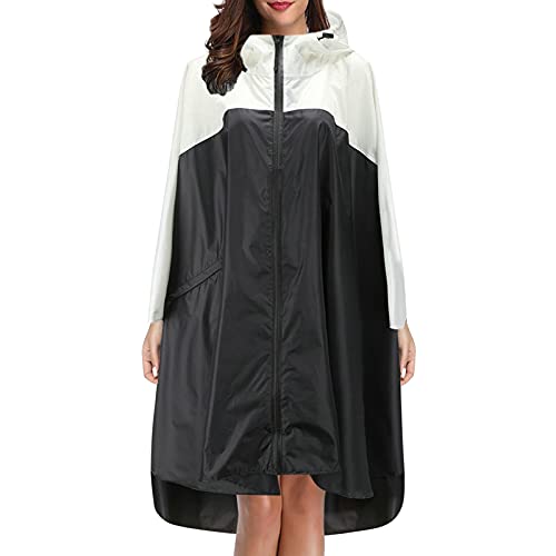 DeaAmyGline Regenjacke Damen Herren Regenponcho Regenmantel Wasserdicht Leichte Regenbekleidung mit Kapuze Regencape Jacke Regen Poncho Cape für Outdoor Fahrrad Motorrad Camping Wandern von DeaAmyGline