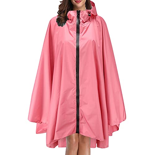 DeaAmyGline Regenjacke Damen Herren Regenponcho Regenmantel Wasserdicht Leichte Regenbekleidung mit Kapuze Regencape Jacke Regen Poncho Cape für Outdoor Fahrrad Motorrad Camping Wandern von DeaAmyGline