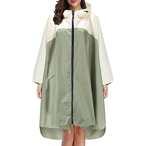 DeaAmyGline Regenjacke Damen Herren Regenponcho Regenmantel Wasserdicht Leichte Regenbekleidung mit Kapuze Regencape Jacke Regen Poncho Cape für Outdoor Fahrrad Motorrad Camping Wandern von DeaAmyGline