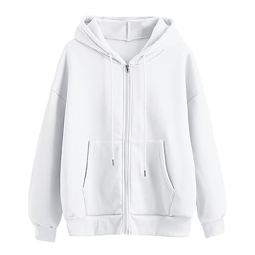 Kapuzenpullover Damen Sweatjacke, Hoodie Damen Zip Up,Sweatshirt Damen mit Kapuze Zipper Pullover Jacke Tasche Kapuzenjacke Kapuzenpulli Hooded Sweatshirtjacke Hoodies für Frauen Teenager Mädchen von DeaAmyGline