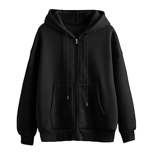 Kapuzenpullover Damen Sweatjacke, Hoodie Damen Zip Up,Sweatshirt Damen mit Kapuze Zipper Pullover Jacke Tasche Kapuzenjacke Kapuzenpulli Hooded Sweatshirtjacke Hoodies für Frauen Teenager Mädchen von DeaAmyGline