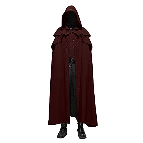 Mittelalter Kleidung Herren Halloween Kostüm - Magier Umhang Cape Kleid Mantel mit Kapuze Gothic Frack Steampunk Gehrock Jacke Viktorianisch Palast Renaissance Karneval Cosplay Punk Kleidung Mittelalter Kleidung Herren Halloween Kostüm - Magier Umhang Cape Kleid Mantel mit Kapuze Gothic Frack Steampunk Gehrock Jacke Viktorianisch Palast Renaissance Karneval Cosplay Punk Kleidung von DeaAmyGline