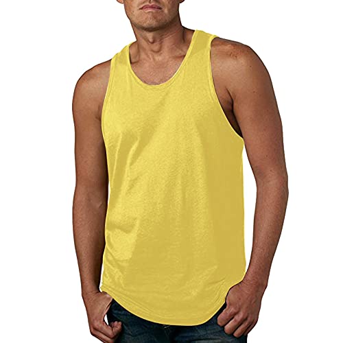 Muskelshirts Herren Tank Top Slim Fit Einfarbig Basic Sport Weste ärmelloses T Shirt Trägershirt Dunktionsshirt Laufshirt Sportshirt Achselshirt Tanktop von DeaAmyGline