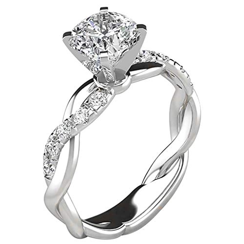 Zirkon Diamant Ringe Damen,925 Silber Ring,Rose Gold,Ehering Verlobungsring Eheringe Promise Verlobung Ring Silberringe Trauringe Damenring Hochzeitsringe Antragsring von DeaAmyGline