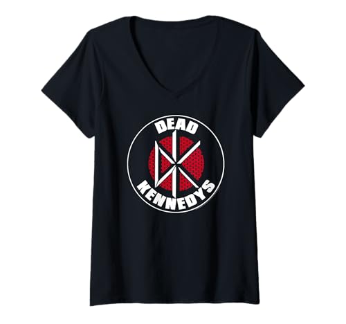 Damen Dead Kennedys DK Brick Wall Logo Vintage Punk Band T-Shirt mit V-Ausschnitt Damen Dead Kennedys DK Brick Wall Logo Vintage Punk Band T-Shirt mit V-Ausschnitt von Dead Kennedys