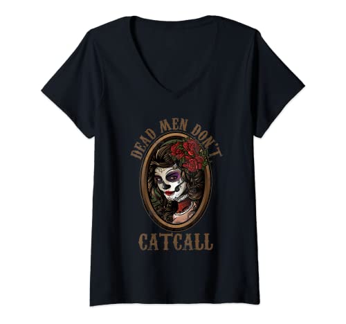 Damen Tote Männer catcall nicht T-Shirt mit V-Ausschnitt von Dead men don't catcall tees