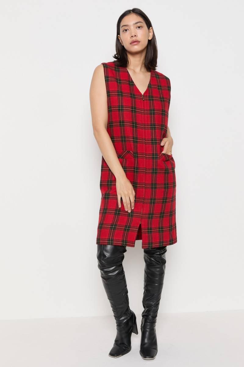 90Er Jahre Scarlet Tartan Wollpullover M 90Er Jahre Scarlet Tartan Wollpullover M von DeadByrdVintage