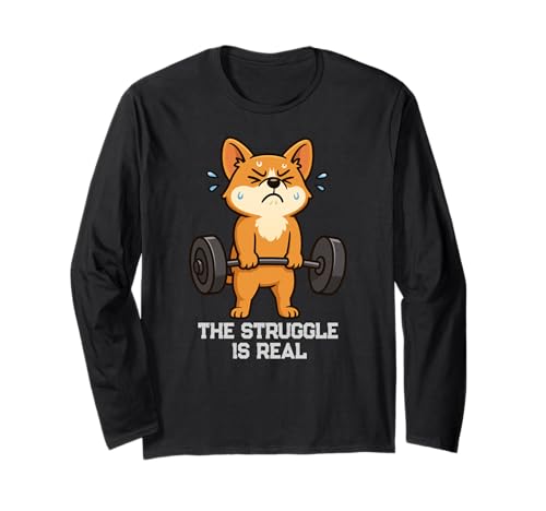 Corgi Hundeschlittenkampf mit Ratten ist echtes Lifting für Mama und Papa Langarmshirt von DeadLiftAxis1