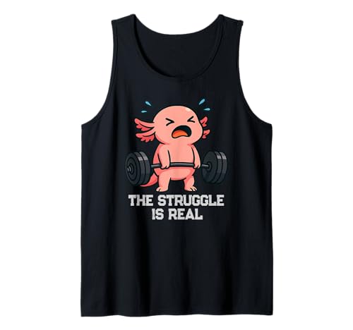 Der Kampf von Axolotl Deadlift Gymrat ist echtes Lifting für Männer und Frauen Tank Top von DeadLiftAxis1