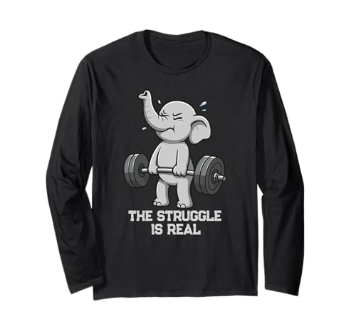 Der Kampf von Elephant Deadlift Gymrats ist echtes Lifting für Männer und Frauen Langarmshirt von DeadLiftAxis1