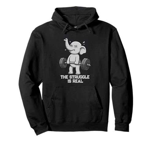 Der Kampf von Elephant Deadlift Gymrats ist echtes Lifting für Männer und Frauen Pullover Hoodie von DeadLiftAxis1
