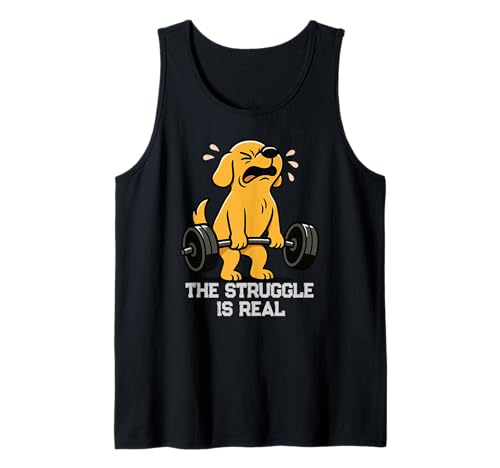 Labrador Gym Rattenlifting Deadlift Struggle ist echt Mama Papa Tank Top von DeadLiftAxis1